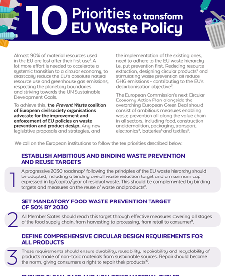 Postulaty europejskich NGO's dotyczące ograniczania odpadów