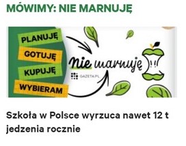 Gazeta Wyborcza o naszych projektach food waste w placówkach edu!