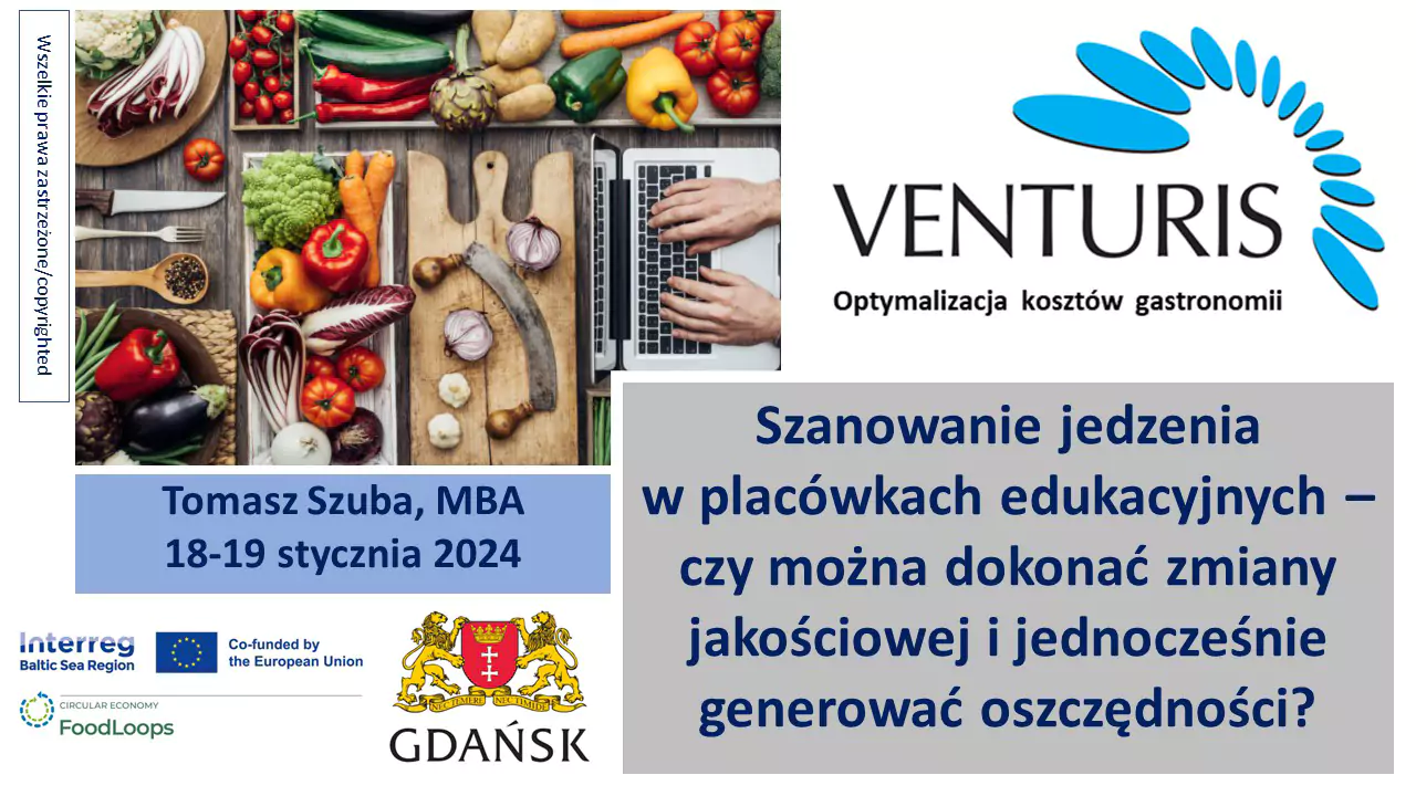 18-19 stycznia 2024: warsztaty dla personelu kuchni placówek edukacyjnych w Gdańsku